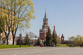 На прогулке в Кремле
