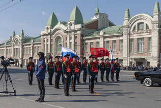 Начало репетиции парада Победы в Новосибирске