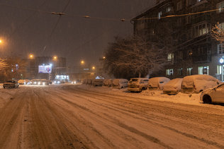 Зимний вечер в Новосибирске
