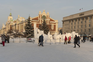 20-ый фестиваль снежной скульптуры в Новосибирске