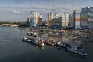 Жилой массив "Ясный берег" у Димитровского моста в Новосибирске