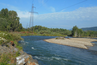 Горная река в Восточном Казахстане