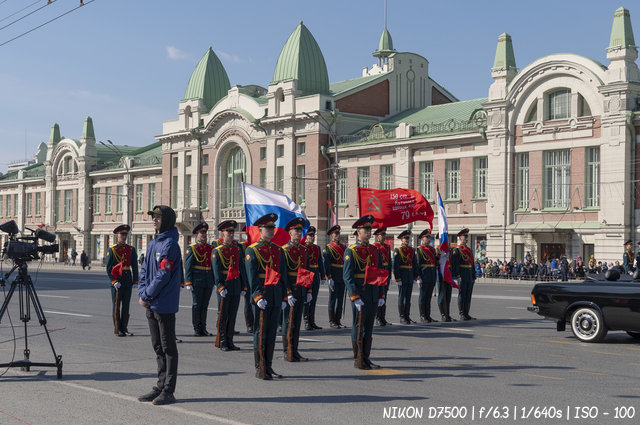 Начало репетиции парада Победы в Новосибирске