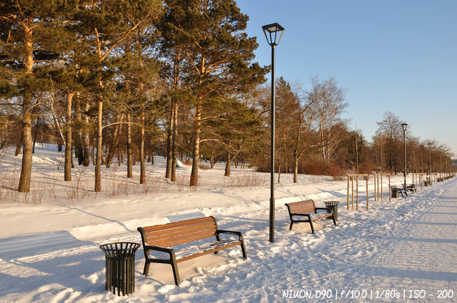 Зима на Михайловской набережной