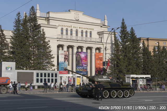 Танк Т-34 на репетиции парада Победы в 2021 году